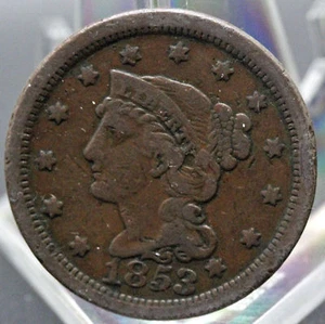 1853 GEFLOCHTENES HAARTYP GROSSER CENT SEHR GUTER ZUSTAND - Bild 1 von 2