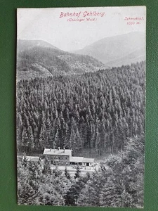 Cartolina Suhl OT Gehlberg stazione ferroviaria foresta della Turingia - Foto 1 di 3