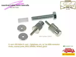Epiphone to '59 ABR converter studs,12mm/4mm Brass Nickel Gloss - Picture 1 of 2