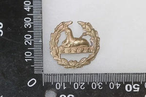 INSIGNIA TAPA METAL EJÉRCITO BRITÁNICO REGIMIENTO GLOUCESTERSHIRE PARTE POSTERIOR LATÓN FUNDIDO METAL - Imagen 1 de 2