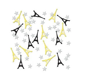 Eiffel Tower Confetti Paris Themed Multi Colored Black-Gold-Silver - Picture 1 of 1