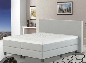 Boxspringbett Florenz T 7 Zonen Taschenfederkern Matratze grau 180x200 Topper - Bild 1 von 5