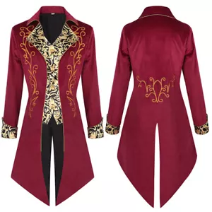 Frock Coat Steampunk Vittoriano Mattina Steampunk Uomo Retro Giacca Gotica - Foto 1 di 11