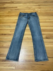 Tuff Straight Leg Jeans Women's 30x33 Blue Denim Studded Camo Western Cowgirl - Picture 1 of 12