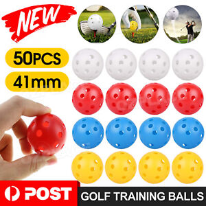 NEW 50x Plastic Airflow Hollow Golf Practice Training Balls Golf Sport