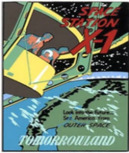 Disney Pin 21915 DLR Framed Attraction Poster X-1 Space Station Tomorrowland LE - Picture 1 of 8