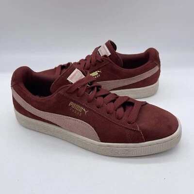 Tênis esportivo Puma camurça clássico feminino tamanho 10 'vermelho rosa' 355462-93 - Imagem 1 de 4