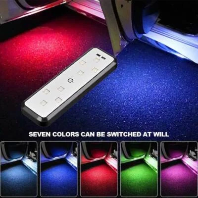 Car Door Multicolor LED Night Light Magnetic Control Atmosphere Lamp Accessories Foto 1 de 4