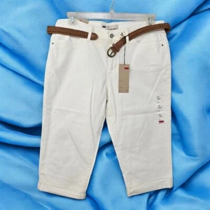Levi's 515 Capri Jeans White Denim Cropped Pants NWT Women's Size 12 NWT READ - Picture 1 of 17