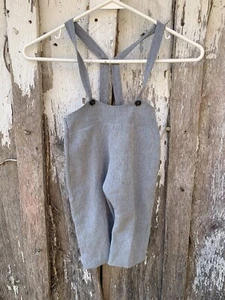 Vintage Amish Little Boys Grey/Gray Polyester Overalls - Picture 1 of 4