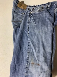 American Eagle Men's Slim Straight Jeans 30x30, Worn, Torn, Destroyed, Holes - Picture 1 of 8