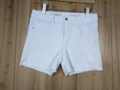 PILCRO Anthropologie Women's size 30 White Slim Boyfriend Mid-rise Denim Shorts - Imagem 1 de 4