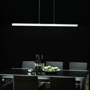 LED Soffitto Pendolo Faretti Spot Lavoro Camera Cromo Lampada Appesa A Alluminio - Foto 1 di 5