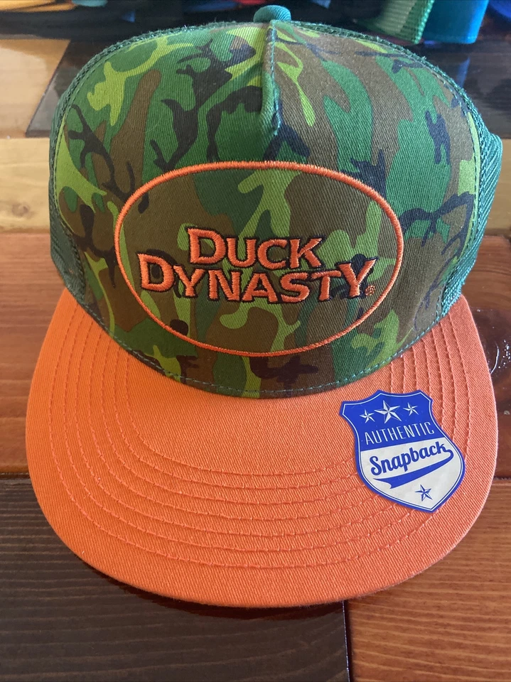 Duck Dynasty Snapback Trucker Hat Camo Orange A&e Baseball Ball Cap Lid Hunting