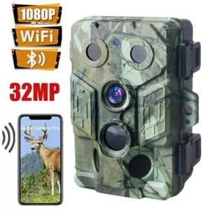 WiFi Trail Camera 1080P 32MP Wildlife Hunting Game Camera 120°Wide Angle IP66 - Picture 1 of 18