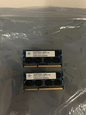 8GB 2X 4GB Nanya Chips 2RX8 PC3-10600S Laptop SODIMM Memory DDR3 1333Mhz - Image 1 of 2