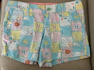 Lilly Pulitzer Callahan Shorts Written in the Stars ,Zodiac Signs Size 10 EUC - Picture 1 of 7