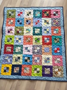 Kuscheldecke, Handarbeit - Unikat - NEU Patchwork Hochwertig 98 X 112 cm - Bild 1 von 9