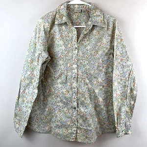 Top L. L. Bean para mujer M pastel cachemira transparente manga larga abotonada - Imagen 1 de 9