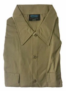 New Vintage Toppmaster Tan Size XXL Long Sleeve Button Up Free US Shipping - Picture 1 of 3