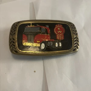 Vintage Kenworth Aminco Buckle 1980 Solid Brass Gürtelschnalle - Bild 1 von 8