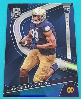2020 Chronicles Draft Picks Spectra Blue RC #15 Chase Claypool Football Card O2 - Image 1 of 2