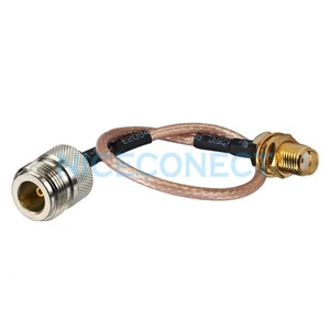 SMA hembra a N hembra Jack mampara RF coleta cable coaxial antena Wifi RG316 - Imagen 1 de 3