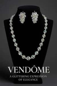 Juego de collar y pendientes vintage Vendôme Aurora Borealis - pendientes de cristal - Imagen 1 de 7