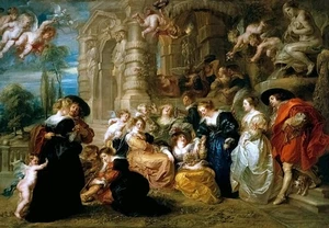 Der Garten der Liebe Gemälde von Peter Paul Rubens Reproduktion - Bild 1 von 6