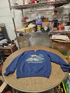 Vintage Ducks Unlimited Sweatshirt Black Sz Med Pheasant Silhouette USA Made - Picture 1 of 12