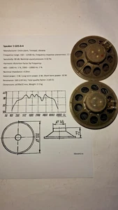 Vintage Sowjet 2 Stk. Lautsprecher Boxen 3GDSH-8 4 Ohm Papier UdSSR - Bild 1 von 15