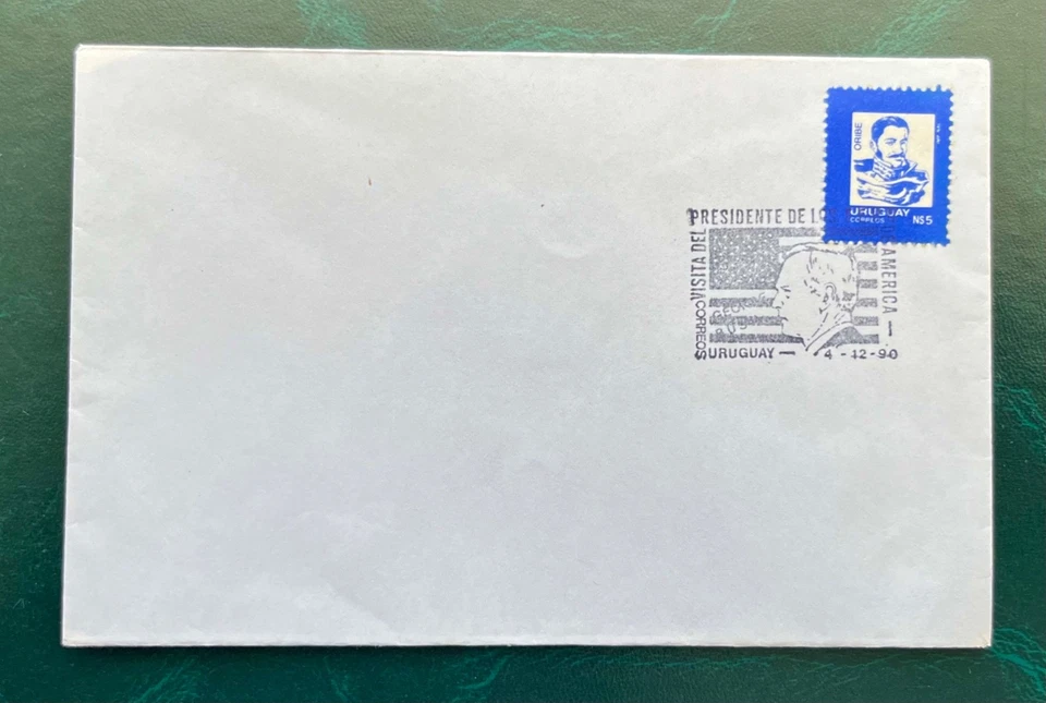 УРУГВАЙ * СПЕЦИАЛЬНЫЙ ПОЧТОВЫЙ ШТЕМПЕЛЬ «ВИЗИТ ПРЕЗИДЕНТА США» ОБЛОЖКА С YVERT #1270 - Изображение 1 из 1