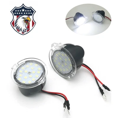 2PCS LED Side View Under Mirror Puddle Light Indicator for Ford F150 Edge 03-18 Foto 1 de 4