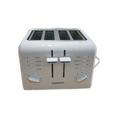 CUISINART COMPACT 4 SLICE TOASTER CPT-142 SERIES-USED, White, Works - Image 1 of 4