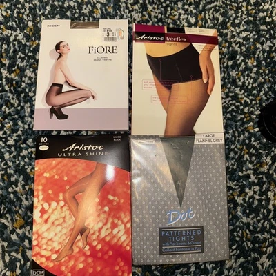 Aristoc Fiore M&S Tights Job Lot Bundle Nylons Sheer Large L Various - Image 1 of 4