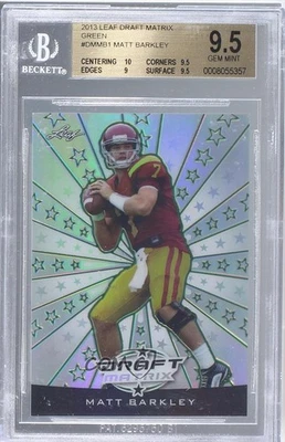 2013 Leaf Draft Matrix Green /50 Matt Barkley #DM-MB1 BGS 9.5 GEM MINT Rookie RC - Image 1 of 2