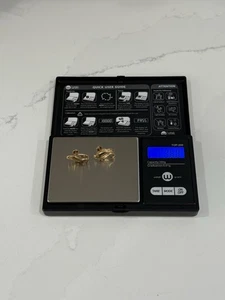 VTG  BDA   10K SOLID  YELLOW GOLD LEAF SCREW BACK  EARRINGS - Picture 1 of 5