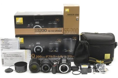 Nikon D3200 Digital SLR 18-55mm 55-200mm VR DX Lens Kit SC:6425 JAPAN 2517951 - Image 1 of 4