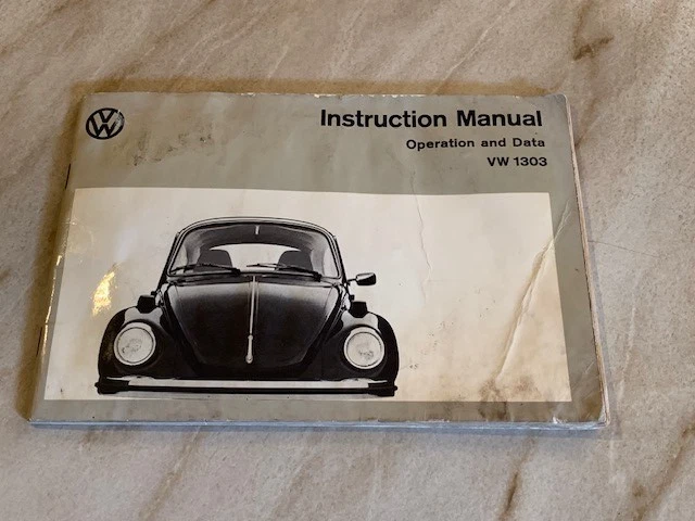 VW BEETLE 1303 1303S INSTRUCTION HANDBOOK MANUAL 1972 1973 - Image 1 of 1