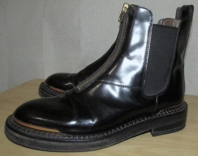 Usado en Excelente Condición Botines Chelsea Marni Cuero Negro Cremallera Frontal Talla EU 36.5 o EE. UU. 6.5 Foto 1 de 4