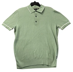 NEW Hugo Boss Men's Gorillo Knit Polo Shirt Green Size Medium NWT FREE Shipping - Picture 1 of 3