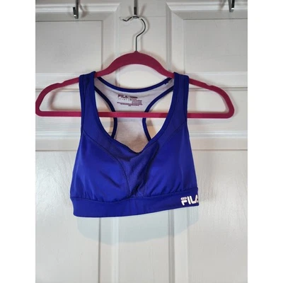 Sujetador deportivo para correr Fila azul forrado con espalda deportiva talla M para mujer Foto 1 de 4