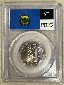 2001-S Vermont Quarter PCGS PR69DCAM State Flag Core Deep Cameo Proof 25¢ - Picture 1 of 2