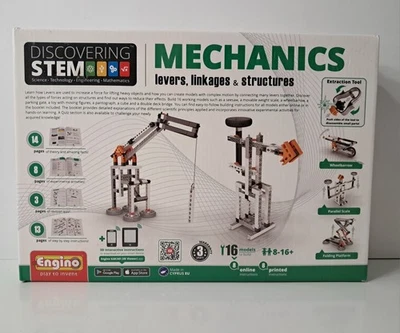 Engino STEM Mechanics Levers Linkages Structures Building Kit Age 8+ - Image 1 of 4