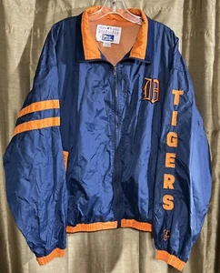 Detroit Tigers Jacke Herren M Blau Windbreaker Full Zip MLB Baseball Vintage - Bild 1 von 10