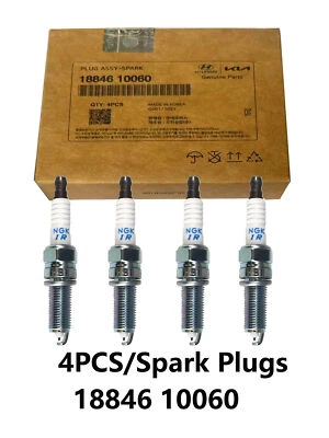4PCS Iridium 18846-10060 SILZKR6B10E Spark Plugs For Hyundai ACCENT KIA RIO SOUL Foto 1 de 4