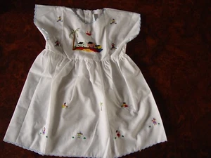 $40 SISTER LUCY'S HAND EMBROIDERED DRESS HAND MADE BABY CLOTH ALL COTTON NEW. D - Picture 1 of 2