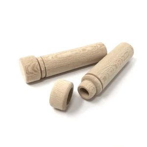 Wooden Needle Case Storage Tube Box BeadSmith Pack of 2, 60mm Round - Picture 1 of 2