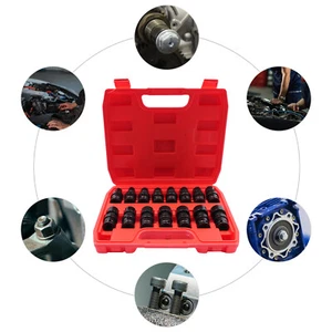 15-Piece Joint Socket Swivel Socket Kit Universal For 3/8 Inch Wrench 8mm-22mm - Bild 1 von 24