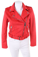 Jennyfer Faux Leather Jacket Biker Style XS red